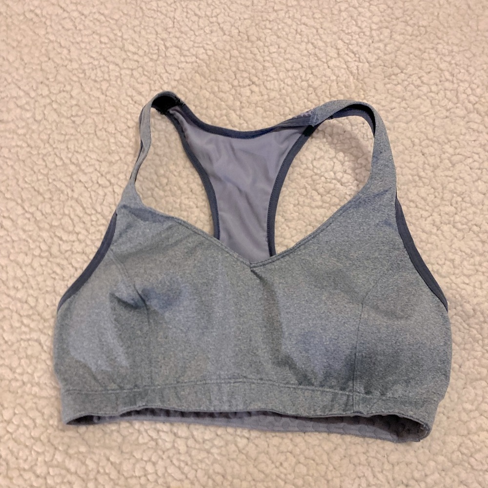 Moving Comfort Racerback Sports Bra Blue Small